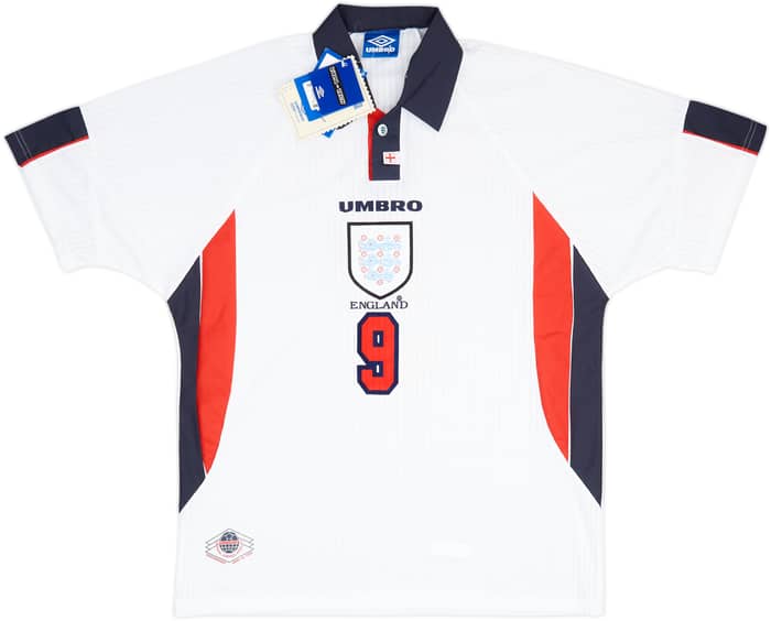 1997-99 England Home Shirt Shearer #9 (XL)