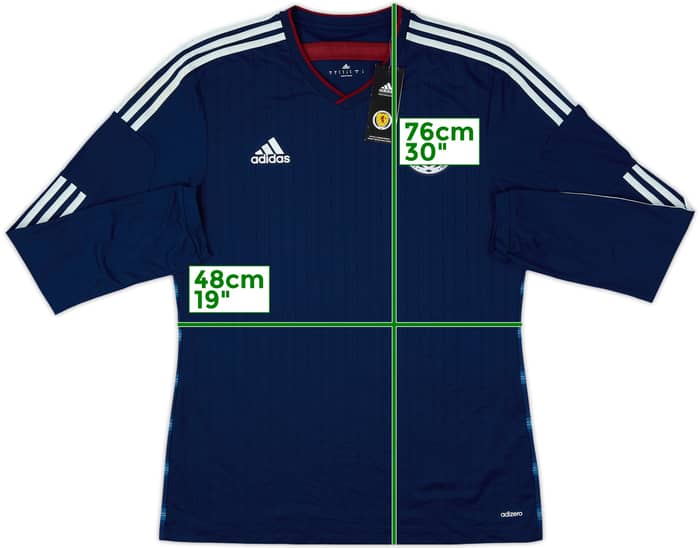 2014-15 Scotland Player Issue Home L/S Shirt (L)