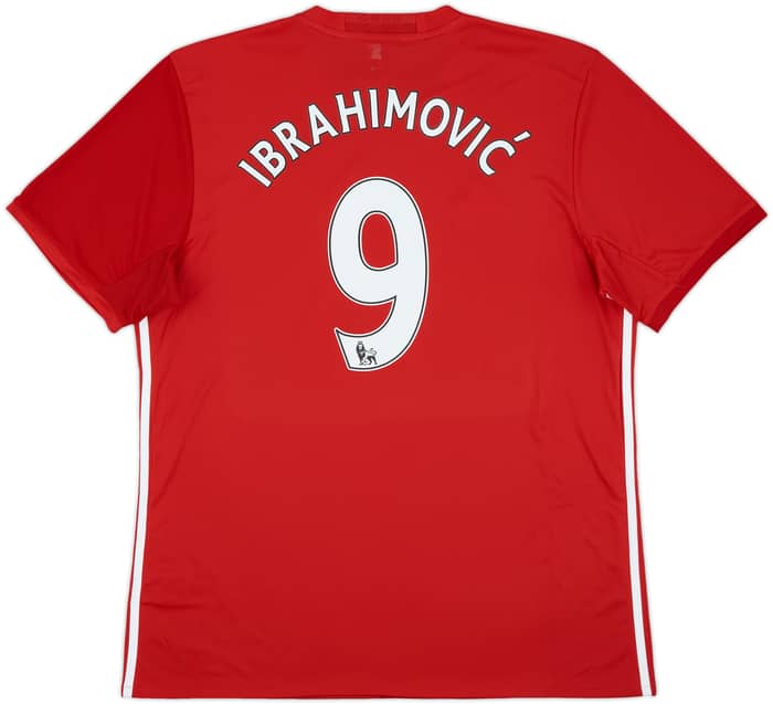 2016-17 Manchester United Home Shirt Ibrahimovic #9 (XL)