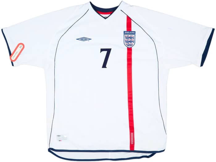 2001-03 England Home Shirt Beckham #7 (XXL)