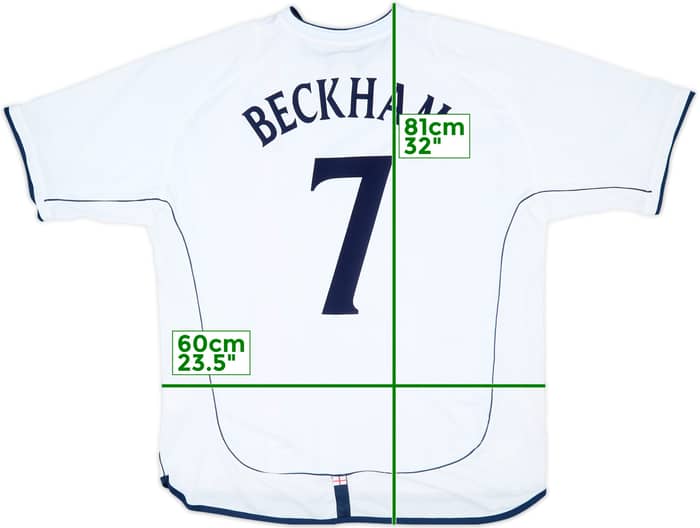 2001-03 England Home Shirt Beckham #7 (XXL)