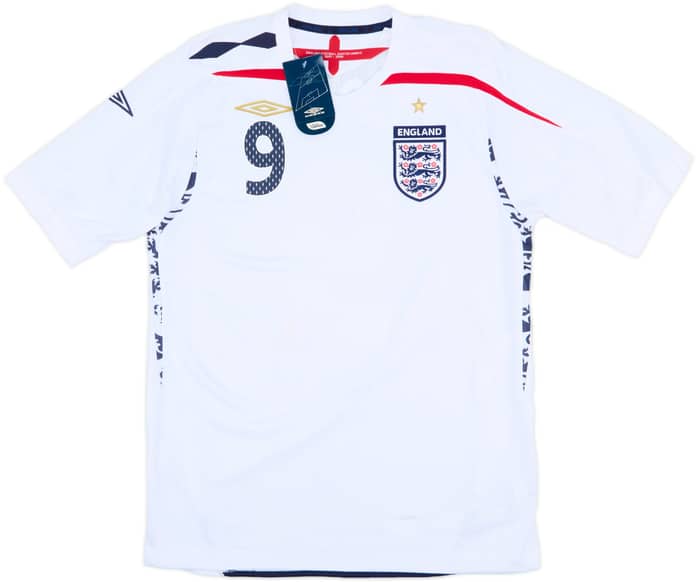 2007-09 England Home Shirt Rooney #9 (M)