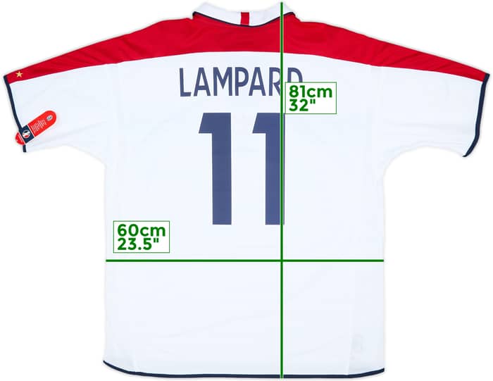 2003-05 England Home Shirt Lampard #8 (XXL)