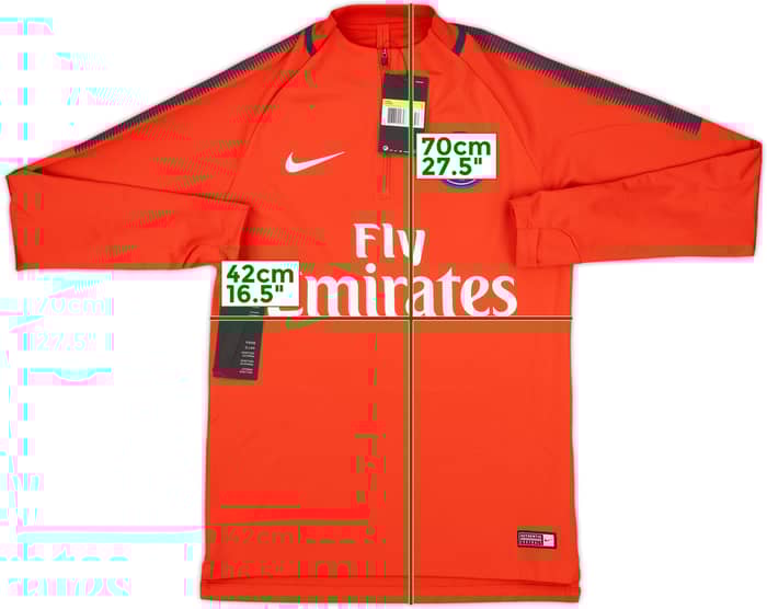 2017-18 Paris Saint-Germain Nike 1/4 Zip Drill Top (S)