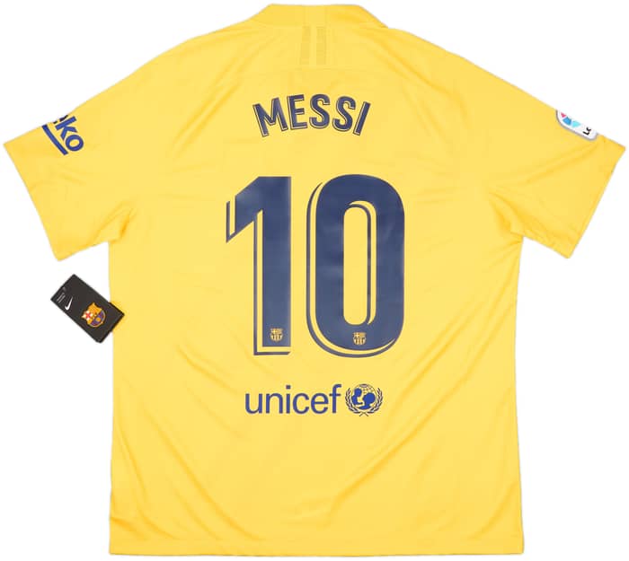 2019-20 Barcelona 'Senyera' Fourth Shirt Messi #10 (XL)