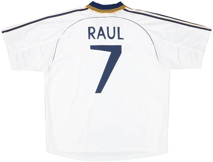1998-00 Real Madrid Home Shirt Raul #7 (XL)