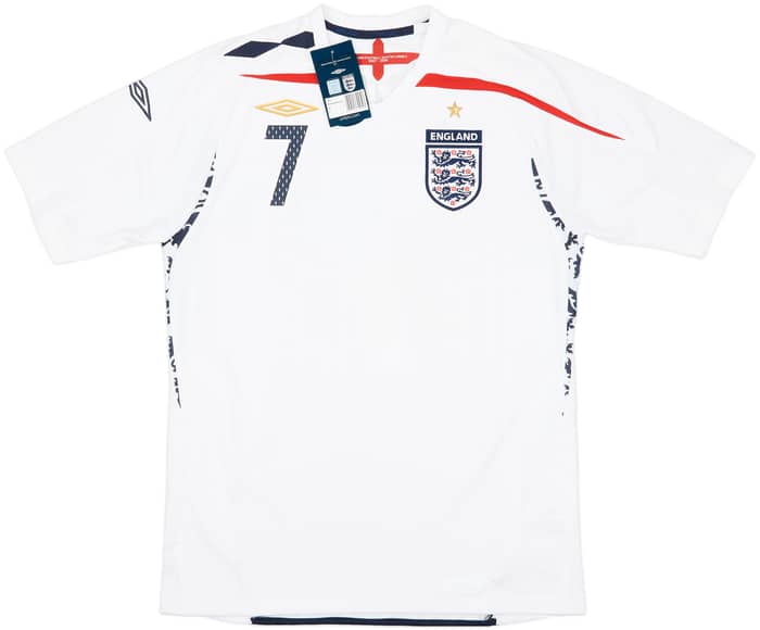 2007-09 England Home Shirt Beckham #7 (M)