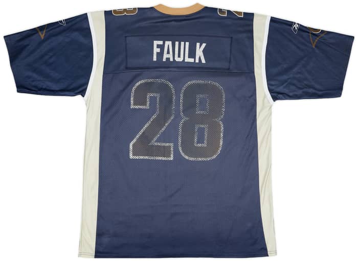2001 St. Louis Rams Faulk #28 Reebok Home Jersey - 3/10 - (XL)