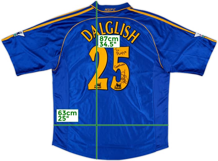 1998-99 Newcastle Match Issue Signed Away Shirt Daglish #25
