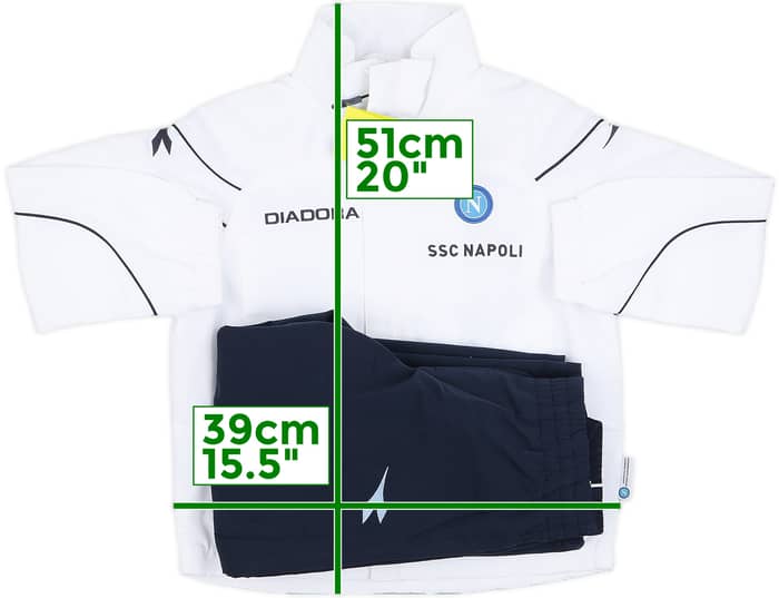 2007-08 Napoli Diadora Full Tracksuit (4-5 Years)