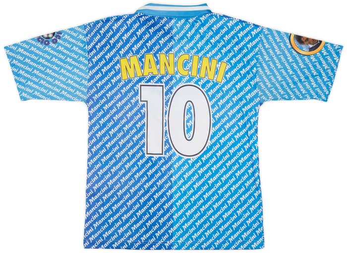 1996-97 Lazio Graphic Shirt Mancini #10 - 9/10 - (L/XL)
