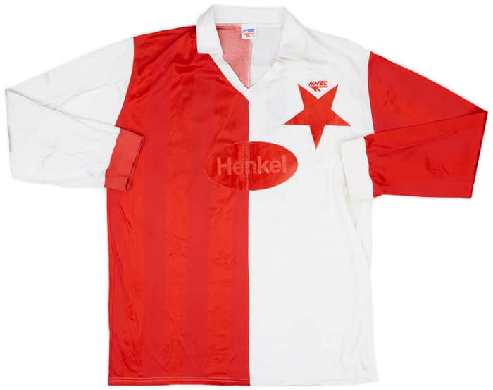1989-91 Slavia Prague Match Issue Home L/S Shirt #10