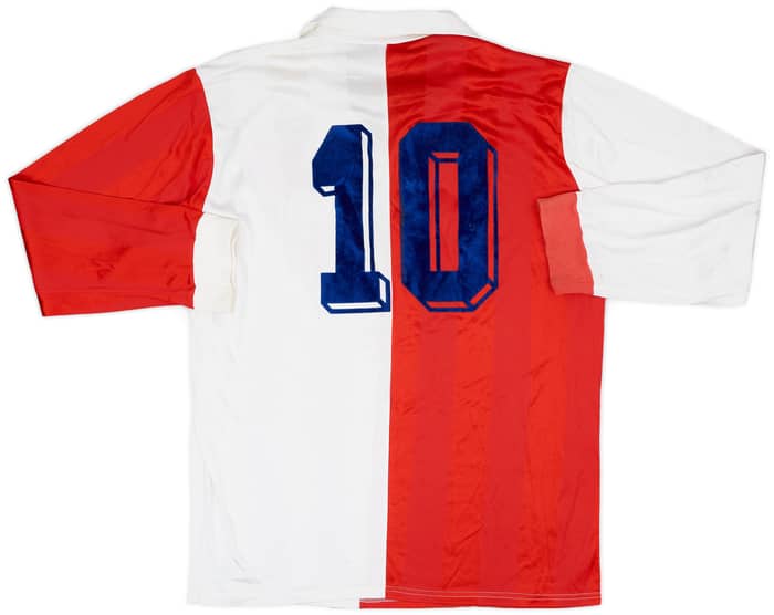 1989-91 Slavia Prague Match Issue Home L/S Shirt #10