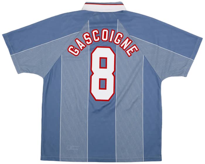 1996-97 England Away Shirt Gascoigne #8 - 9/10 - (XL)