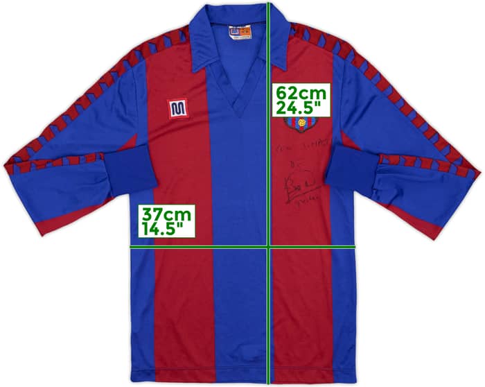 1984-89 Barcelona Signed Home L/S Shirt - 9/10 - (XS)