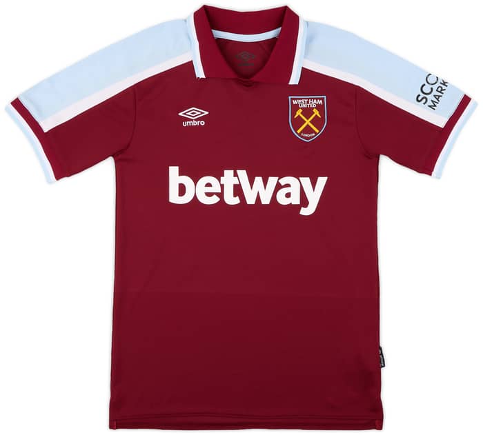 2021-22 West Ham Home Shirt Rice #41 - 8/10 - (S)