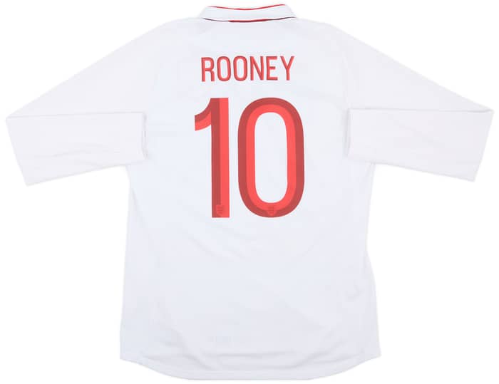 2012-13 England Home L/S Shirt Rooney #10 - 9/10 - (L)
