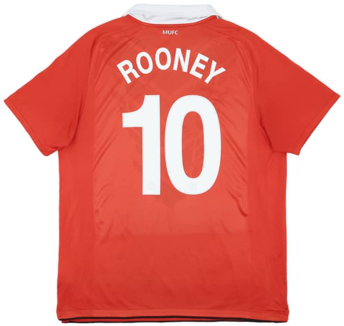 2010-11 Manchester United Home Shirt Rooney #10 - 5/10 - (XL)