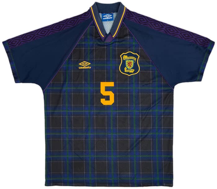 1994-96 Scotland Home Shirt Hendry #5 - 9/10 - (XL)