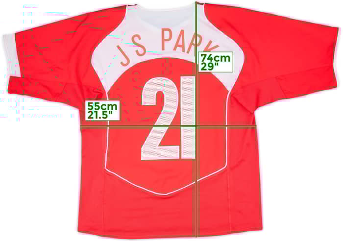 2004-06 South Korea Home Shirt J S Park #21 - 8/10 - (L)