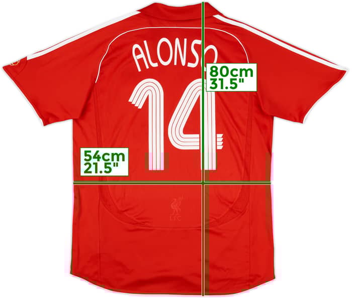 2006-08 Liverpool Home Shirt Alonso #14 - 6/10 - (L)