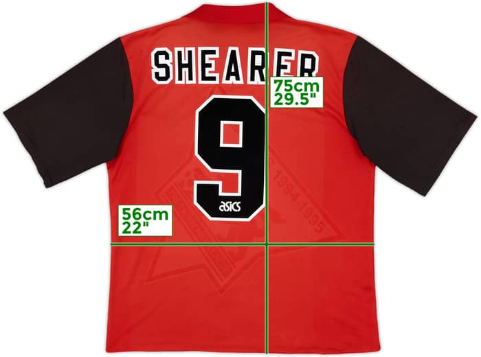 1995-96 Blackburn Away Shirt Shearer #9 - 4/10 - (XL)