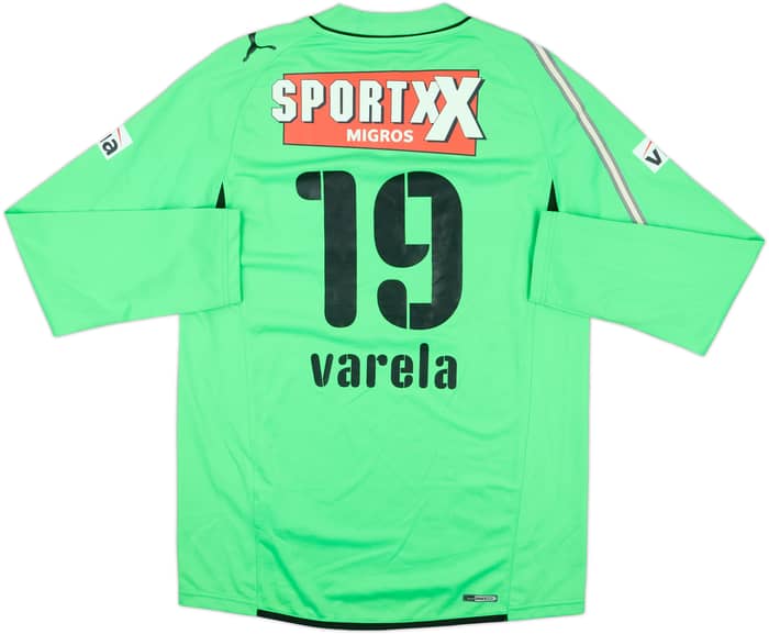 2008-09 Young Boys Match Issue Away L/S Shirt Varela #19