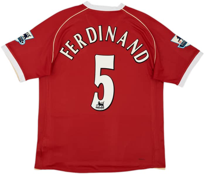 2006-07 Manchester United Home Shirt Ferdinand #5 - 8/10 - (L) 2006-07 Manchester United Home Shirt Ferdinand #5 - 8/10 - (L)