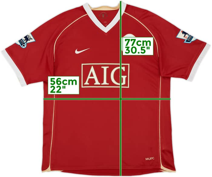 2006-07 Manchester United Home Shirt Ferdinand #5 - 8/10 - (L)