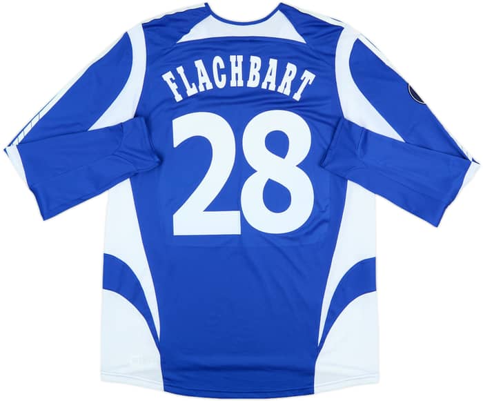 2005 Zenit St. Petersburg UEFA Cup Home L/S Shirt Flachbart #28 - 8/10 - (L)