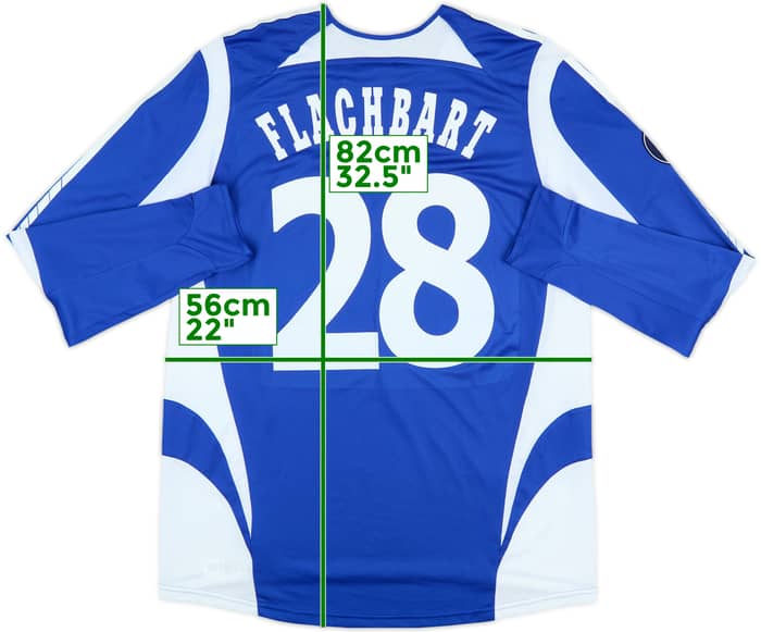 2005 Zenit St. Petersburg UEFA Cup Home L/S Shirt Flachbart #28 - 8/10 - (L)
