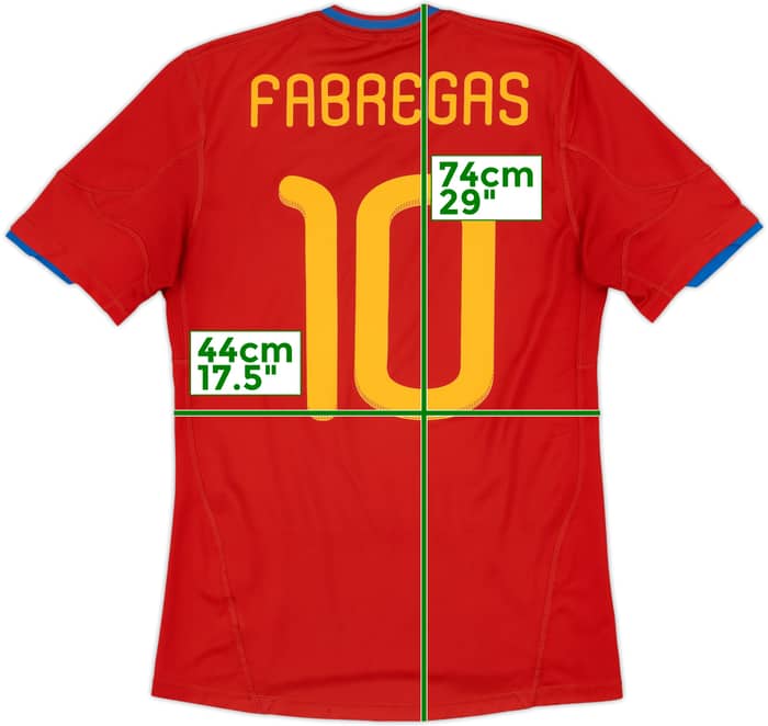 2009-10 Spain Home Shirt Fabregas #10 - 6/10 - (S)