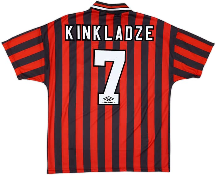 1994-96 Manchester City Away Shirt Kinkladze #7 - 8/10 - (XL)