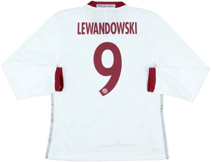 2016-17 Bayern Munich Player Issue Third L/S Shirt Lewandowski #9 - 10/10 - (M/L)