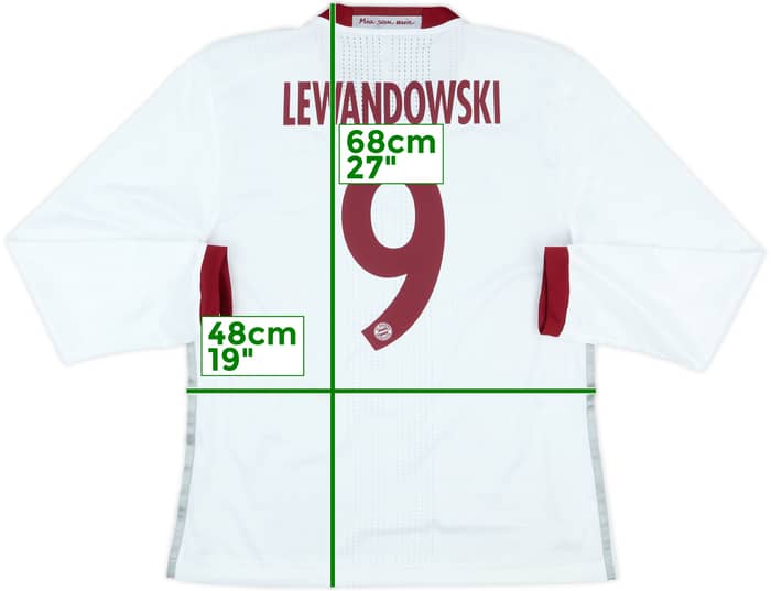 2016-17 Bayern Munich Player Issue Third L/S Shirt Lewandowski #9 - 10/10 - (M/L)