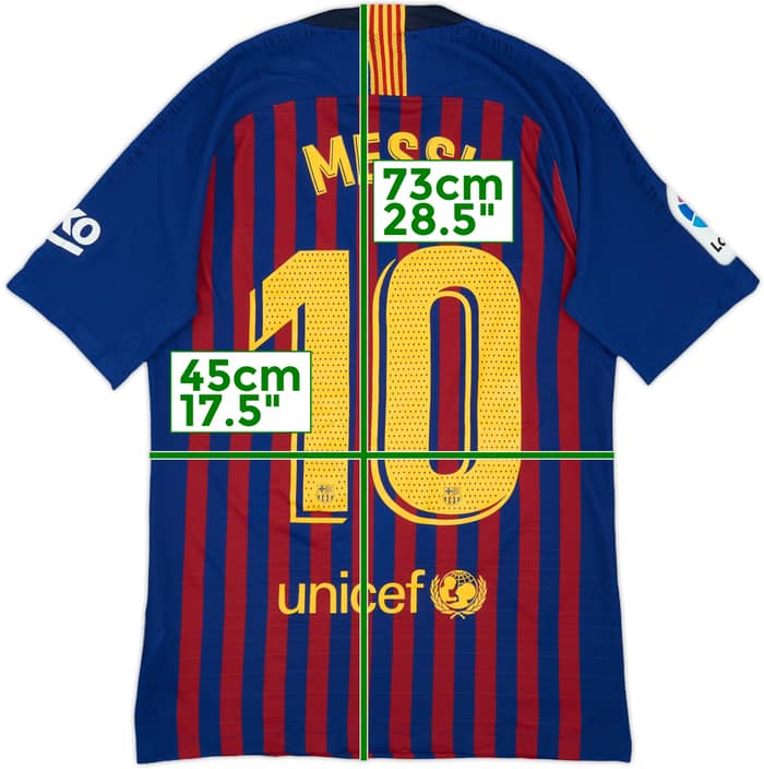 最新の激安 2018-19 Barcelona (S) - 10/10 - #10 Messi Shirt Home Authentic ウェア
