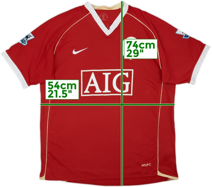 正規品 2006-07 Manchester (L) - 6/10 - #8 Rooney Shirt Home United ウェア
