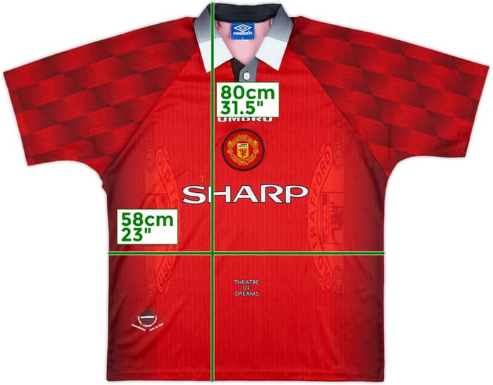 1996-98 Manchester United Home Shirt Cantona #7 - 4/10 - (XL) 1996-98 Manchester United Home Shirt Cantona #7 - 4/10 - (XL)