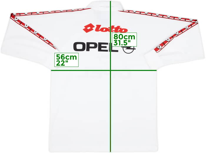 1995-96 AC MIlan Lotto Training L/S Shirt - 8/10 - (XL)