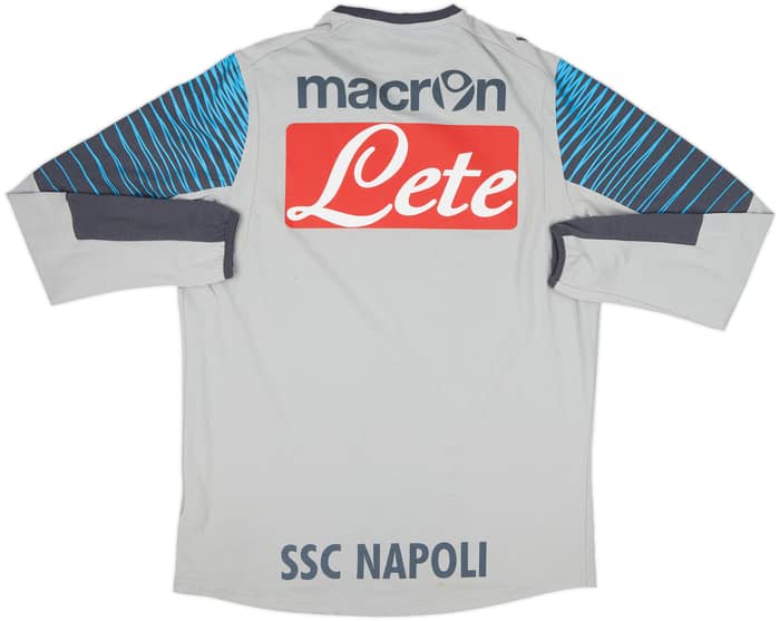 2013-14 Napoli Macron Training L/S Shirt - 7/10 - (L)