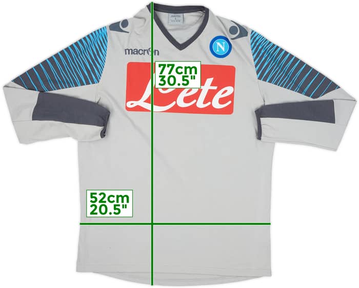 2013-14 Napoli Macron Training L/S Shirt - 7/10 - (L)
