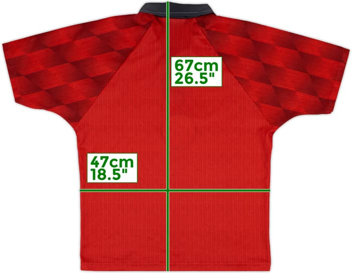 1996-98 Manchester United Home Shirt - 9/10 - (Y)