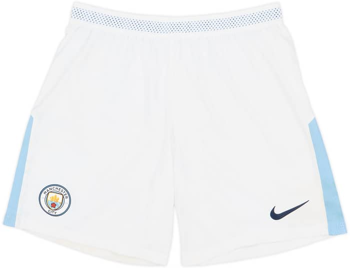 2017-18 Manchester City Authentic Home Shorts - 4/10 - (L.Boys)