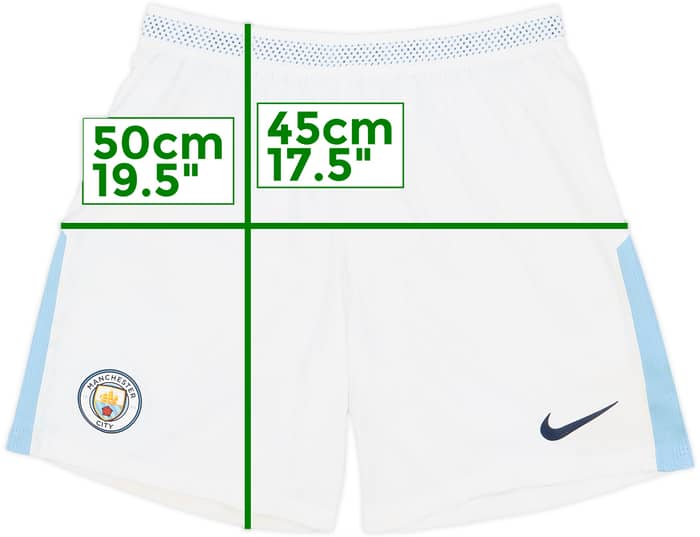 2017-18 Manchester City Authentic Home Shorts - 4/10 - (L.Boys)