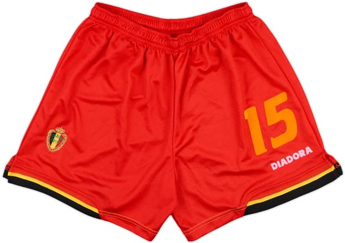 1996-98 Belgium Player Issue Home Shorts #15