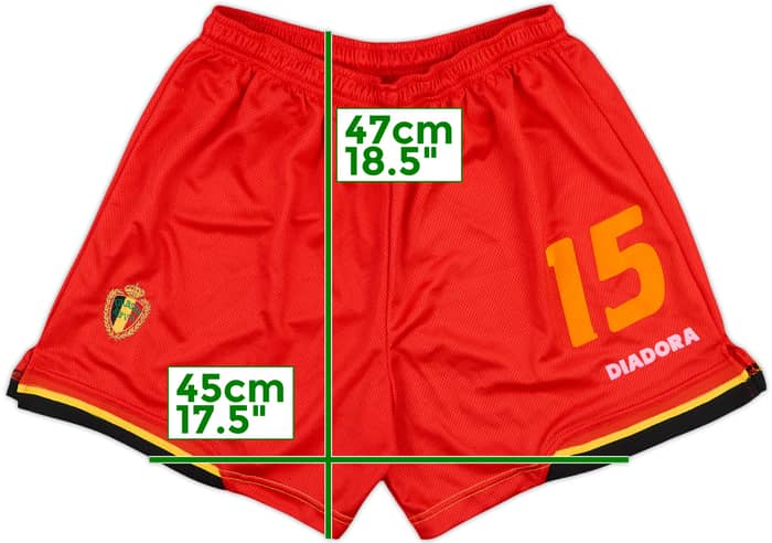 1996-98 Belgium Player Issue Home Shorts #15