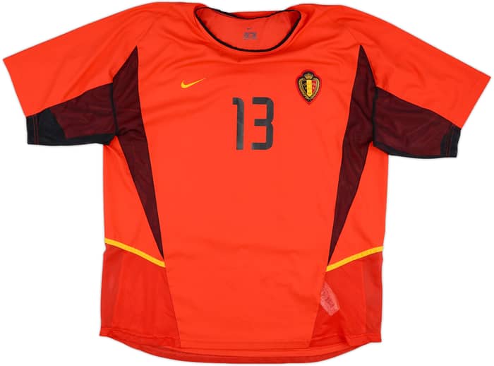 2002-04 Belgium Match Issue Home Shirt #13