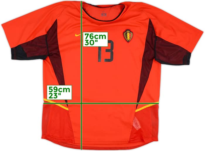 2002-04 Belgium Match Issue Home Shirt #13