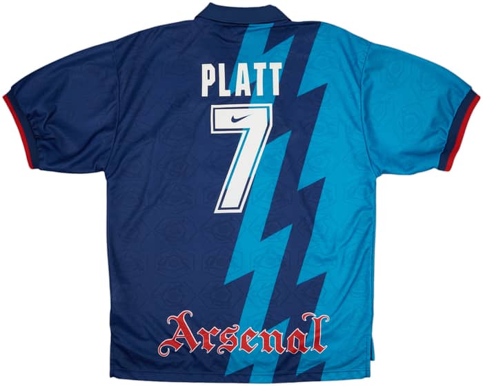 1995-96 Arsenal Away Shirt Platt #7 - 8/10 - (XL)