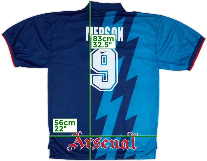 1995-96 Arsenal Away Shirt Merson #9 - 8/10 - (XL)